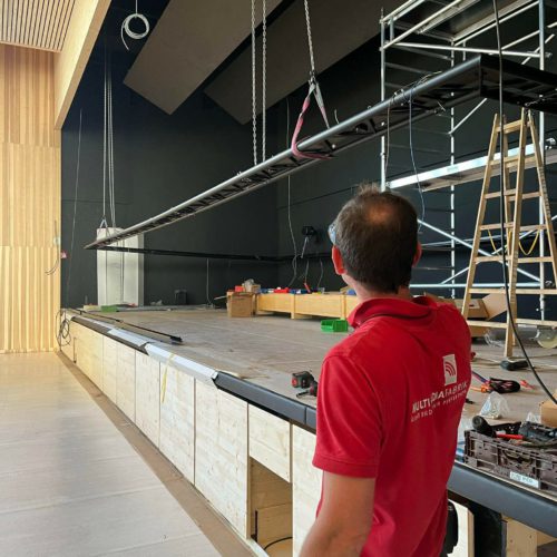 medientechnik einsatz buehne