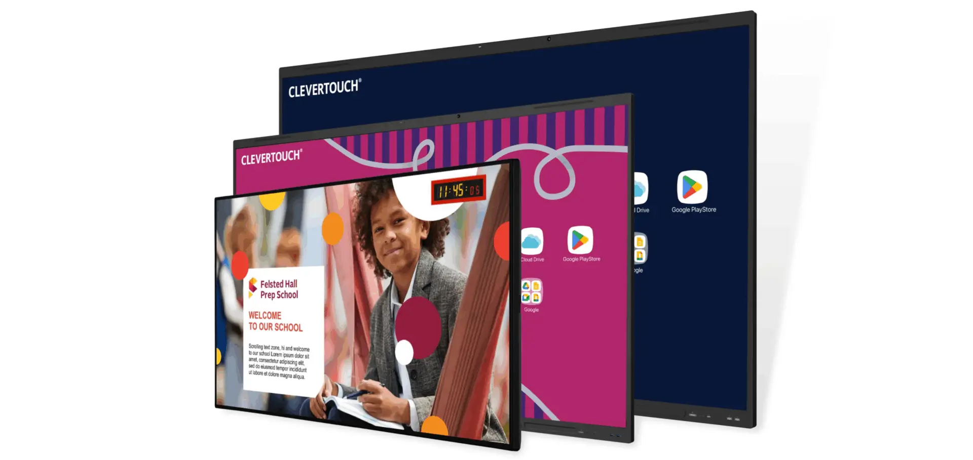 Interaktive Clevertouch-Displays für Schulen