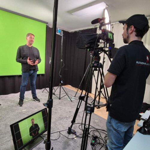 Filmdreh mit Greenscreen im Studio