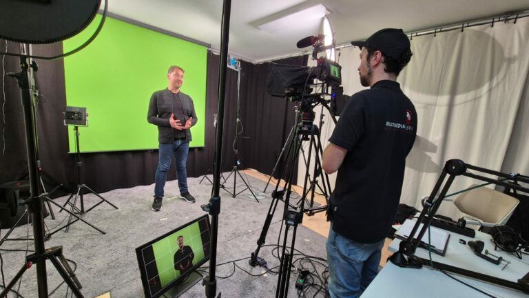Filmdreh mit Greenscreen im Studio