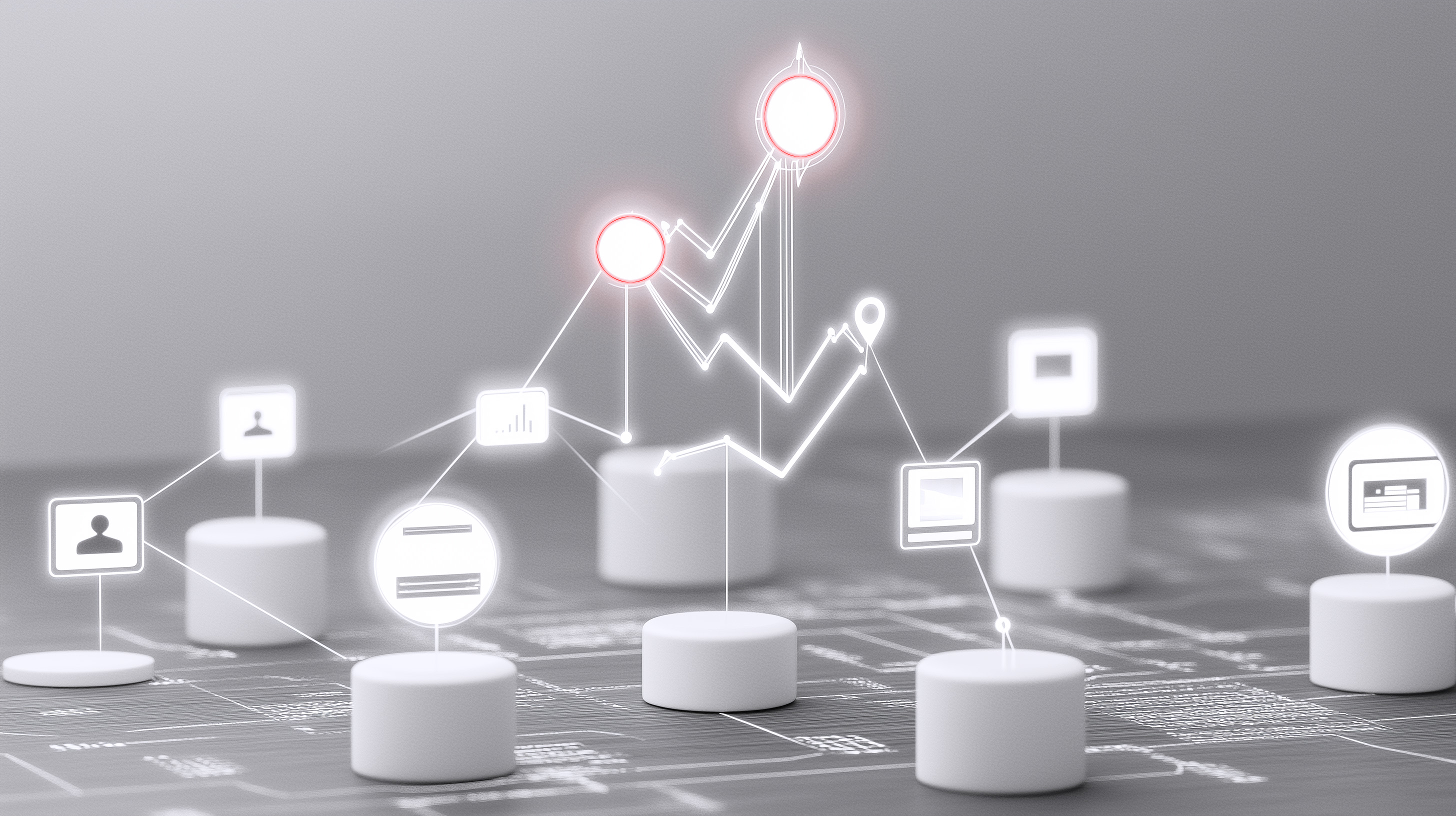 Digitales Diagramm Wachstum und Datenverbindungen