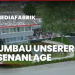 Modernisierter Außenbereich der Multimediafabrik von oben