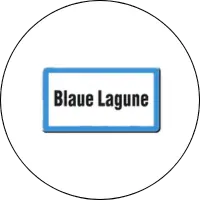 Logo mit Schriftzug 'Blaue Lagune'