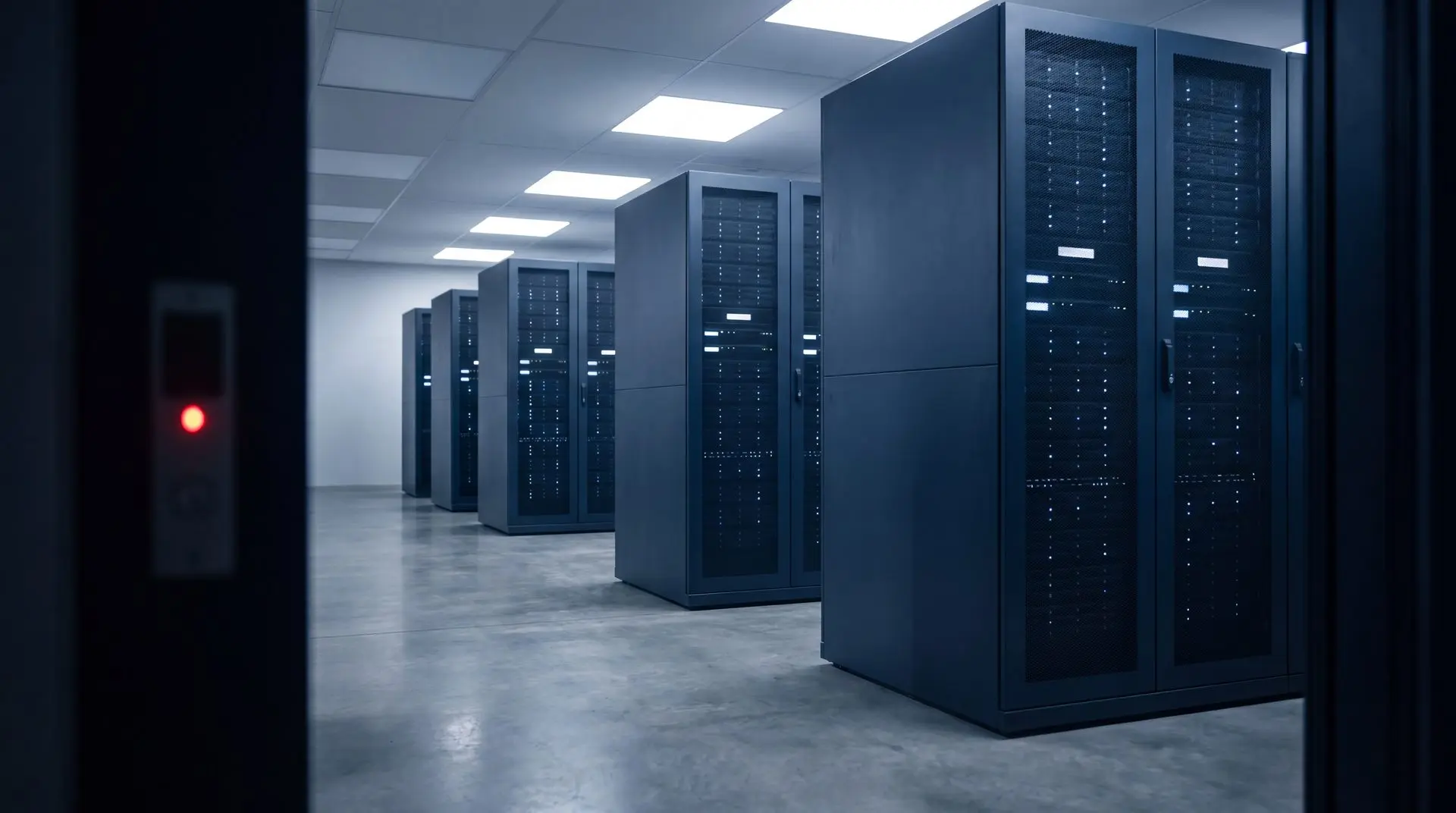 Server-Racks in einem Rechenzentrum