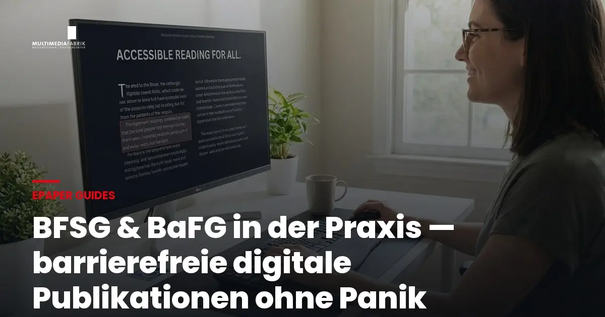 BFSG & BaFG in der Praxis, barrierefreie | MULTIMEDIAFABRIK