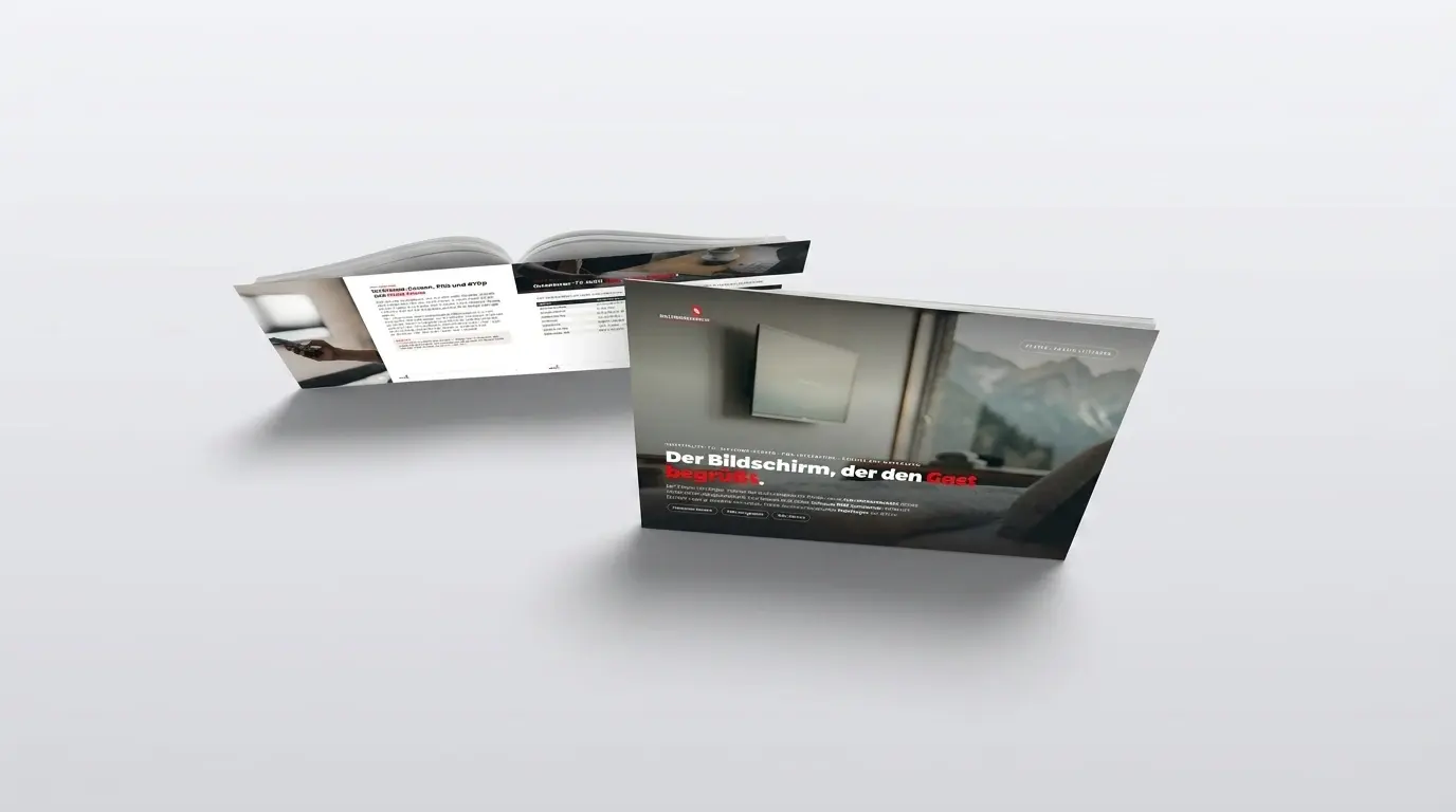 3D-Mockup des Hotel TV-Guides als Premium-ePaper