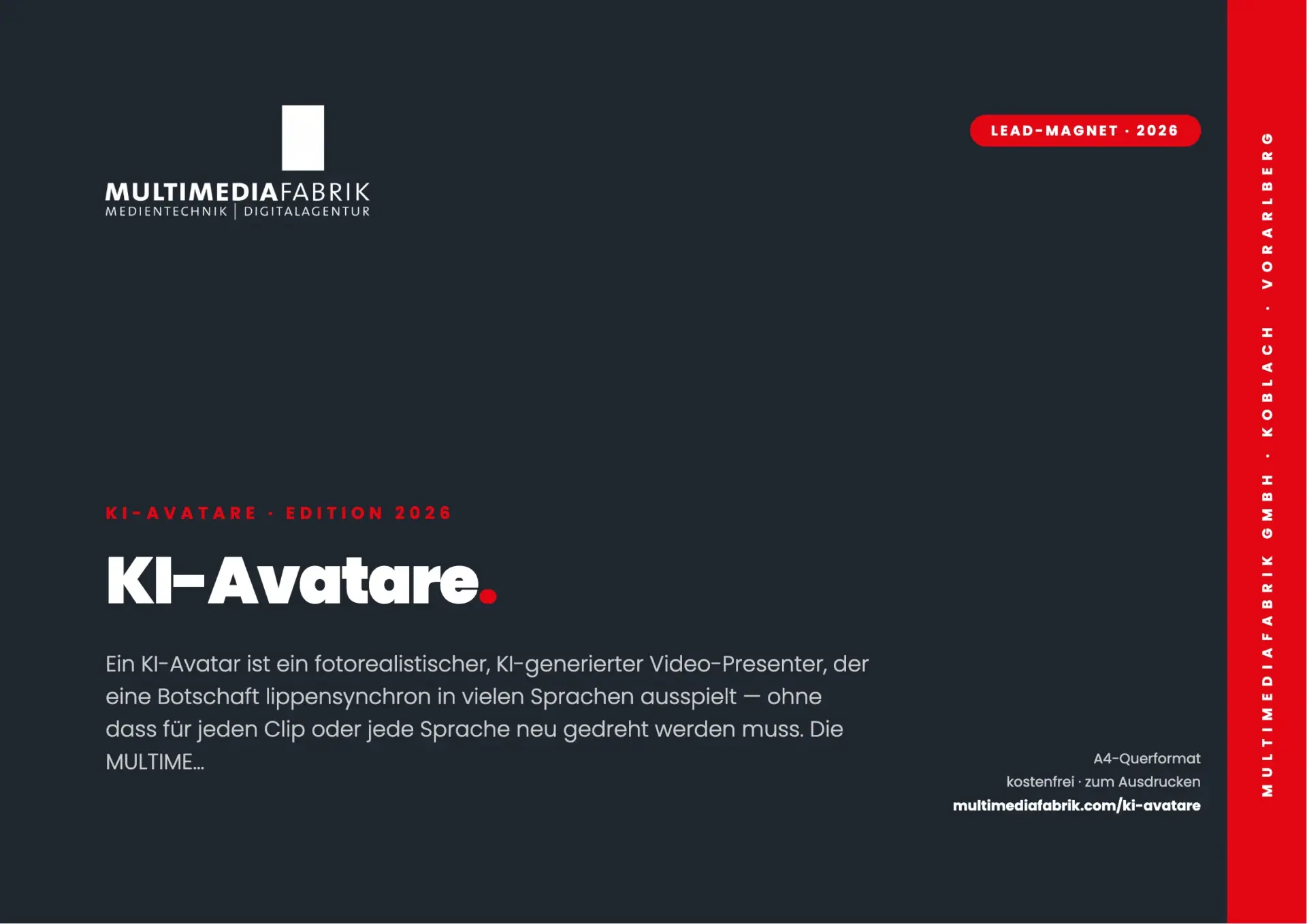 Die KI-Avatare-Briefing-Checkliste als Premium-ePaper im Querformat
