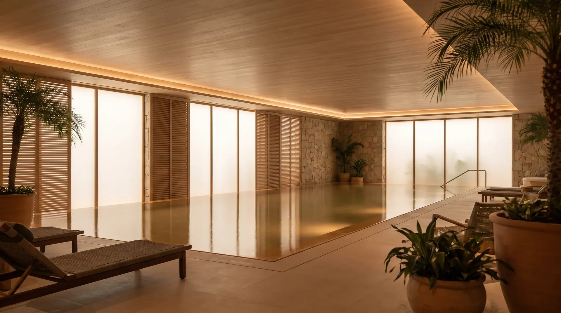 Spa- und Wellnessbereich mit unsichtbarer Beschallung
