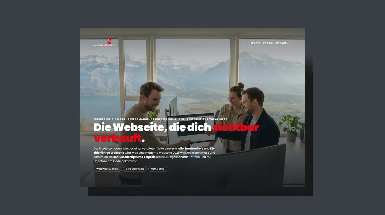 3D-Mockup des Webseiten-Erstellung-ePapers