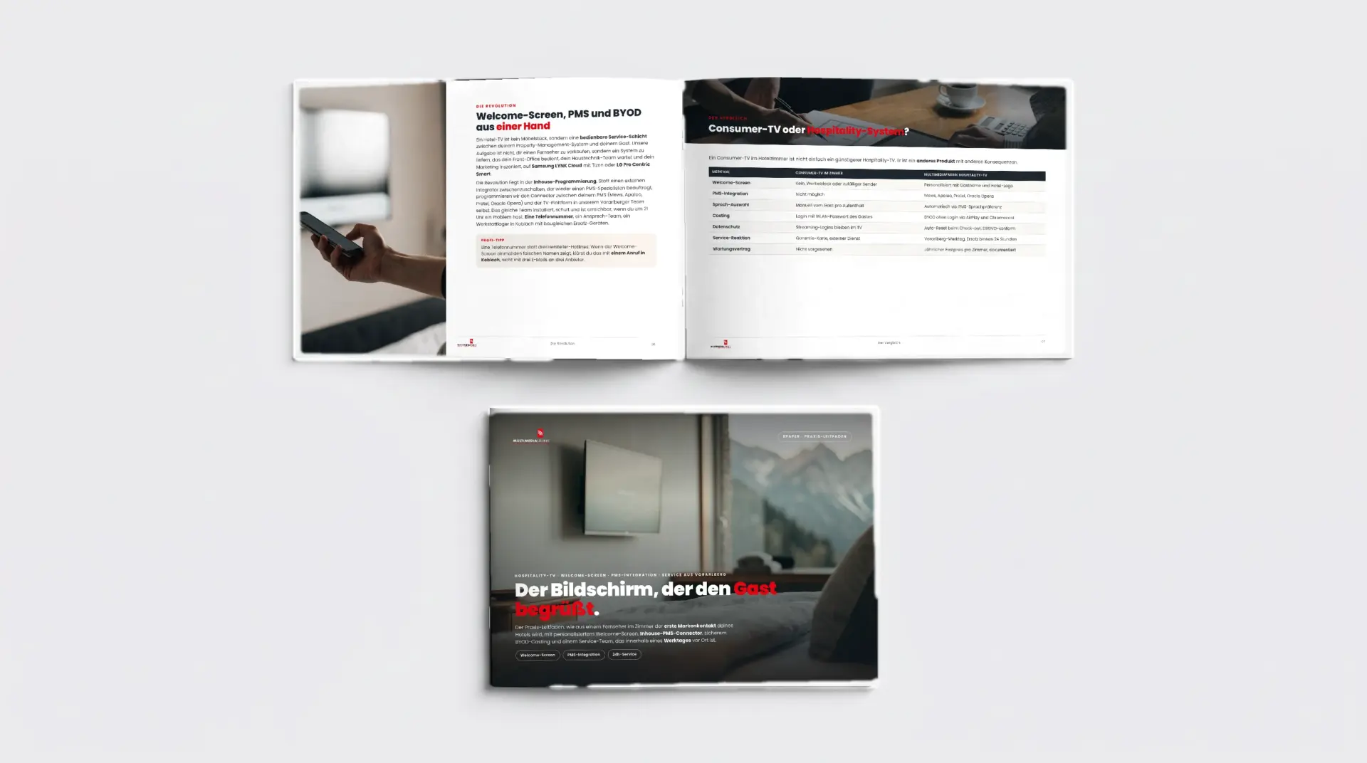 3D-Mockup des Hotel TV-Guides als Premium-ePaper