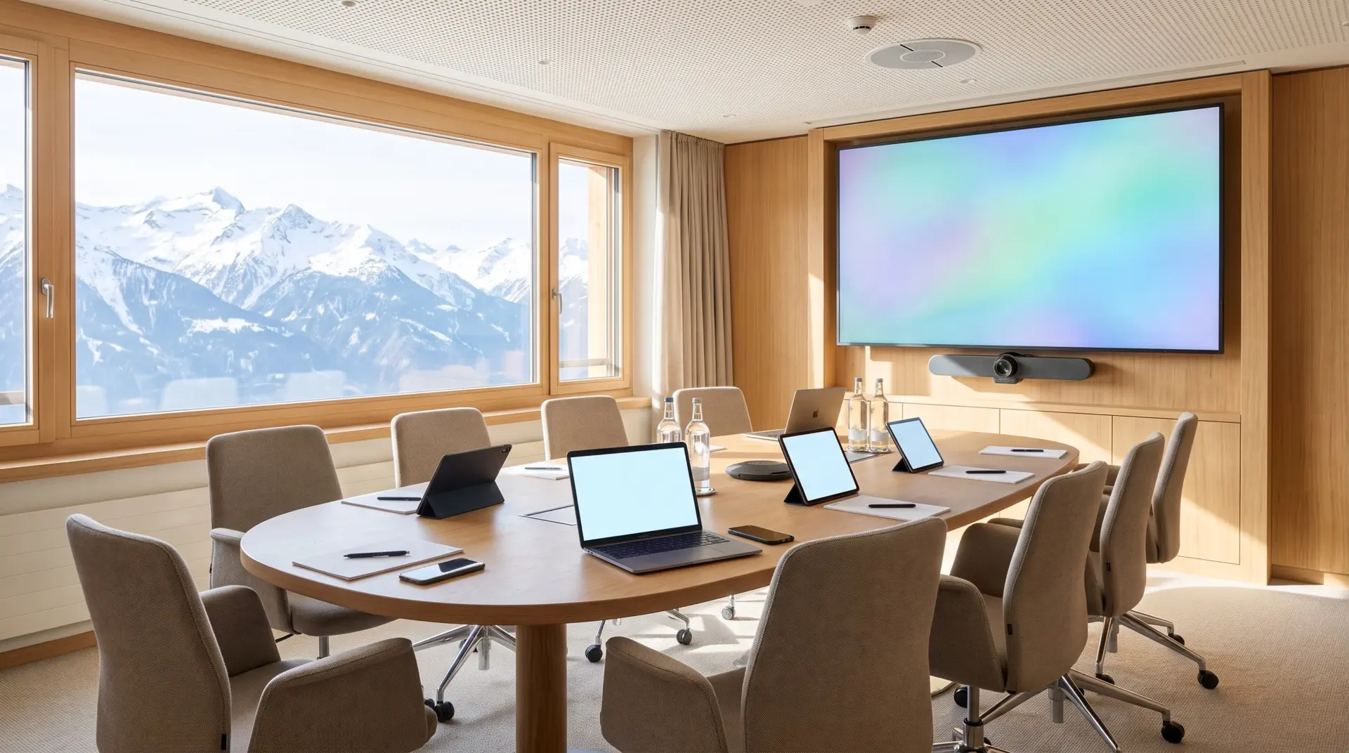 Medientechnik für Hotels: Seminarraum (MULTIMEDIAFABRIK, Koblach, Vorarlberg)