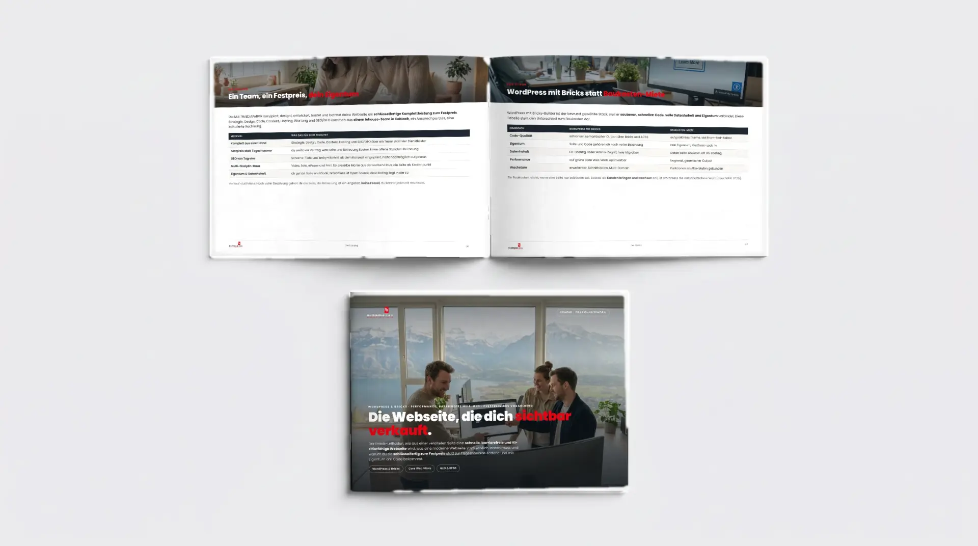 3D-Mockup des Webseiten-Erstellung-ePapers