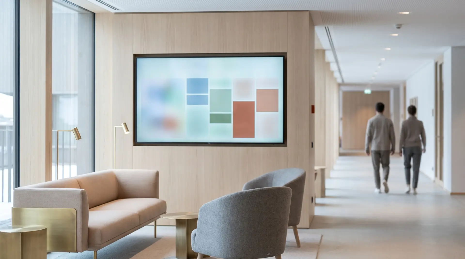 Übersichtsdisplay am Zugang zum Tagungsbereich eines Hotels