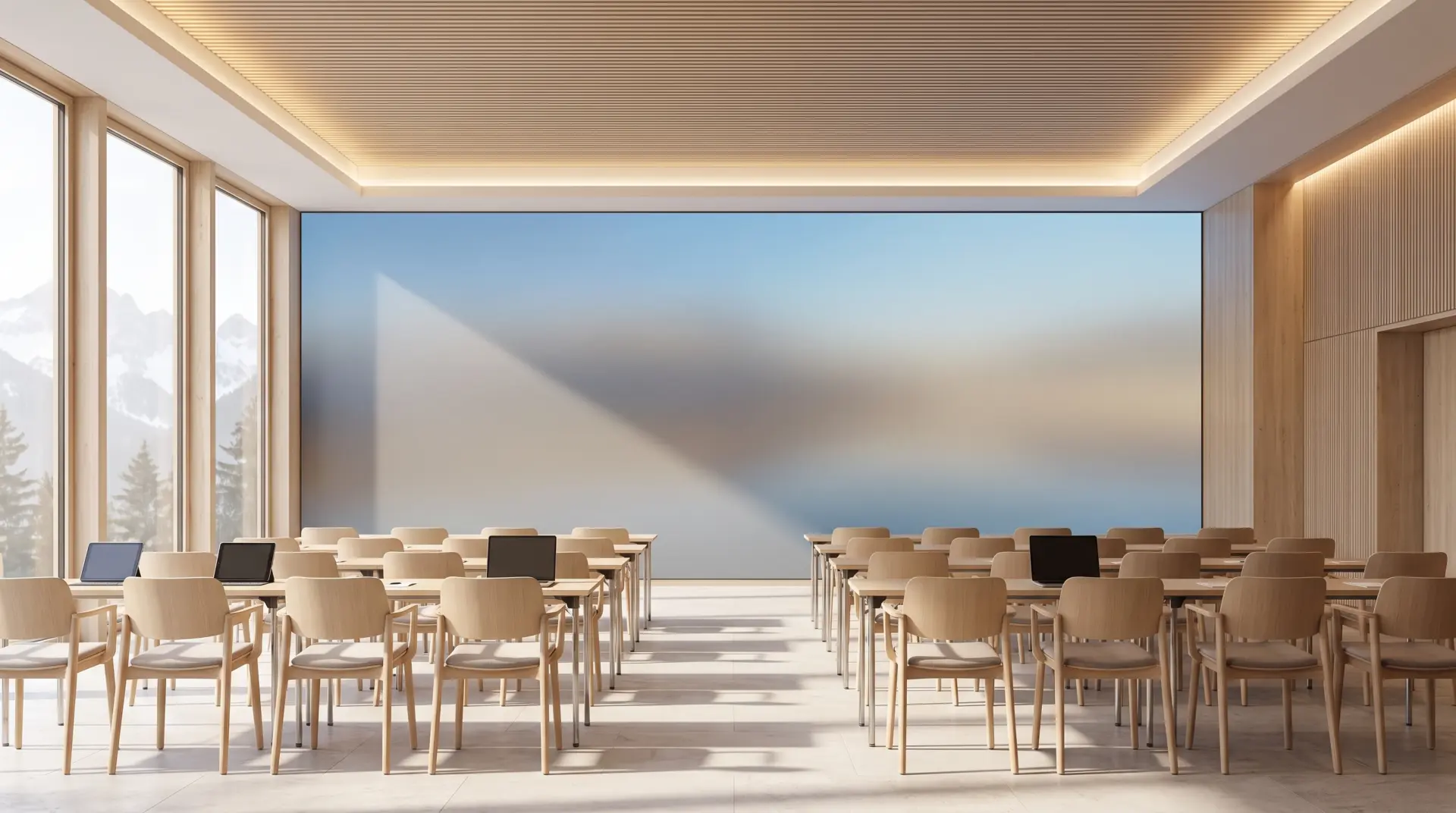 Seminarraum-Technik: Display oder led wand (MULTIMEDIAFABRIK, Koblach, Vorarlberg)