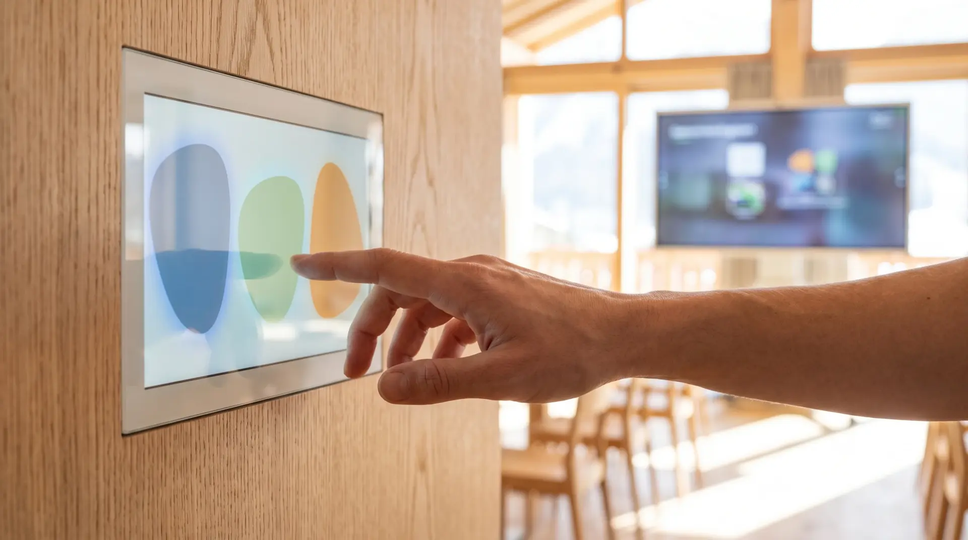 Seminarraum-Technik: Mediensteuerung touchpanel (MULTIMEDIAFABRIK, Koblach, Vorarlberg)