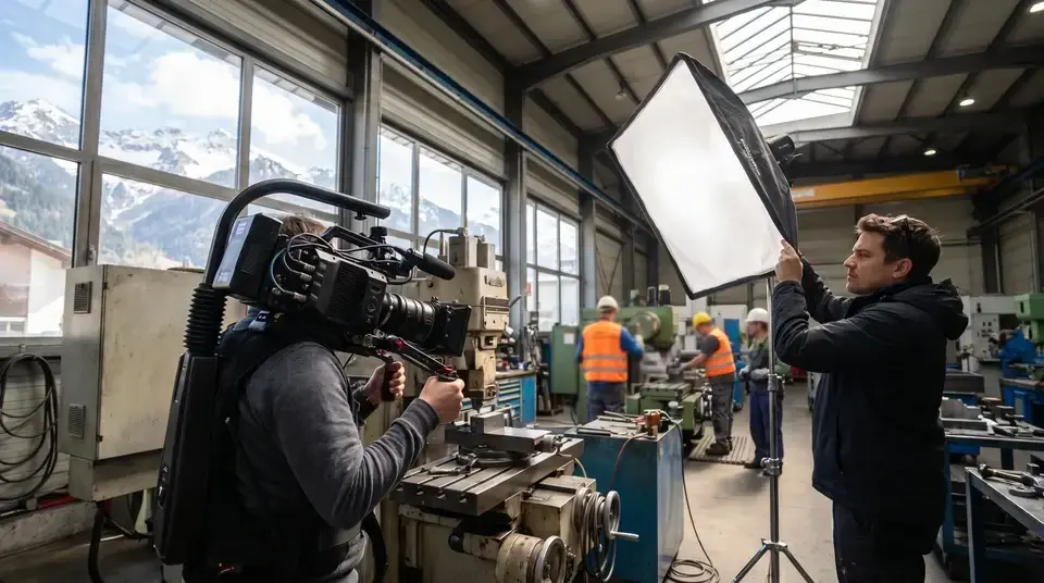 Dreharbeiten der MULTIMEDIAFABRIK am Set