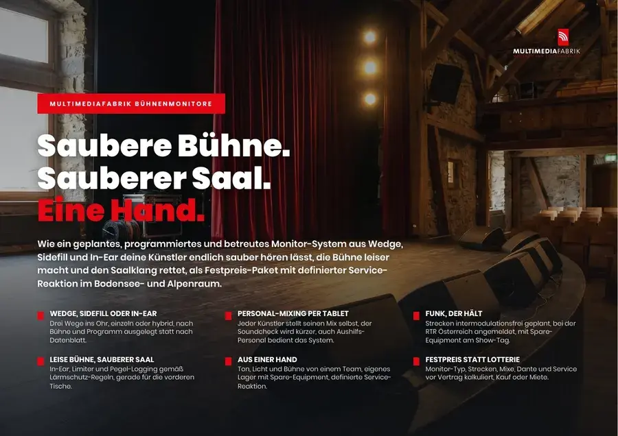 Titelseite Bühnenmonitore