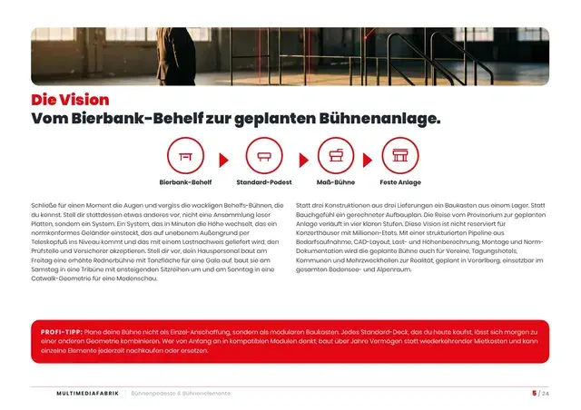 Seite 5 von 24 aus dem ePaper Bühnenpodeste / Bühnenelemente