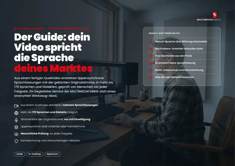 Titelseite KI-Video Übersetzungen