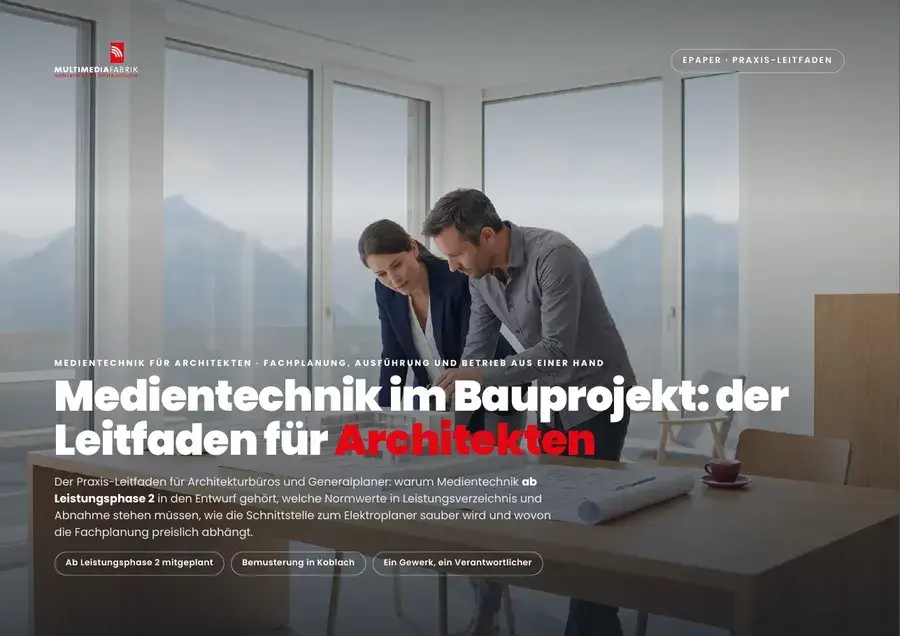 Titelseite Medientechnik für Architekten