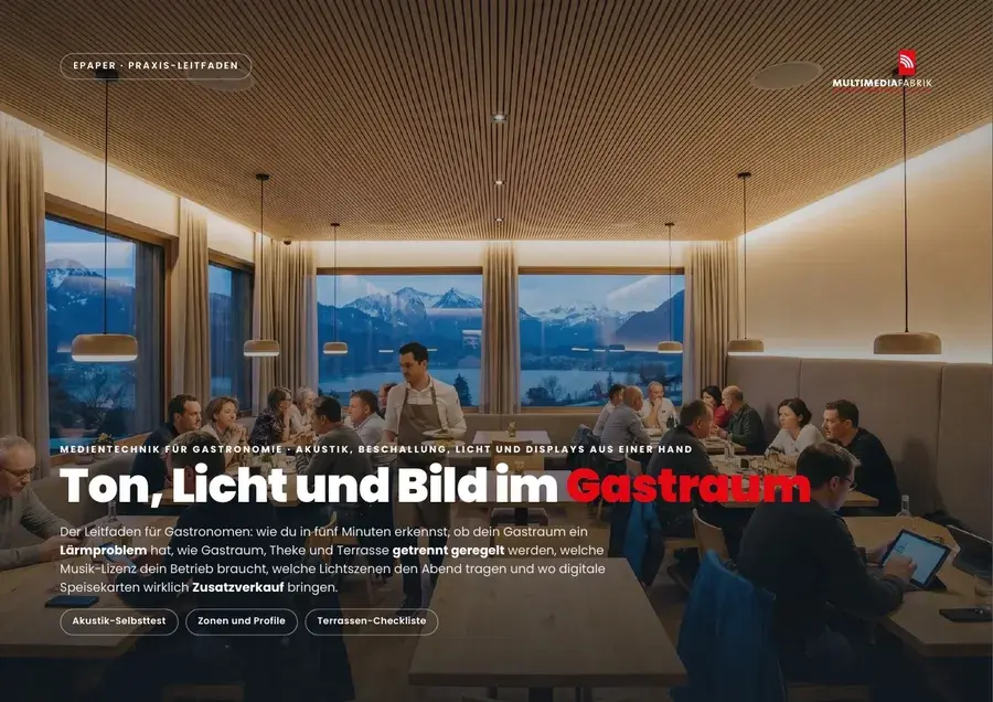 Titelseite Medientechnik für Gastronomie