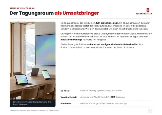 Seite 11 von 24 aus dem ePaper Medientechnik für Hotels