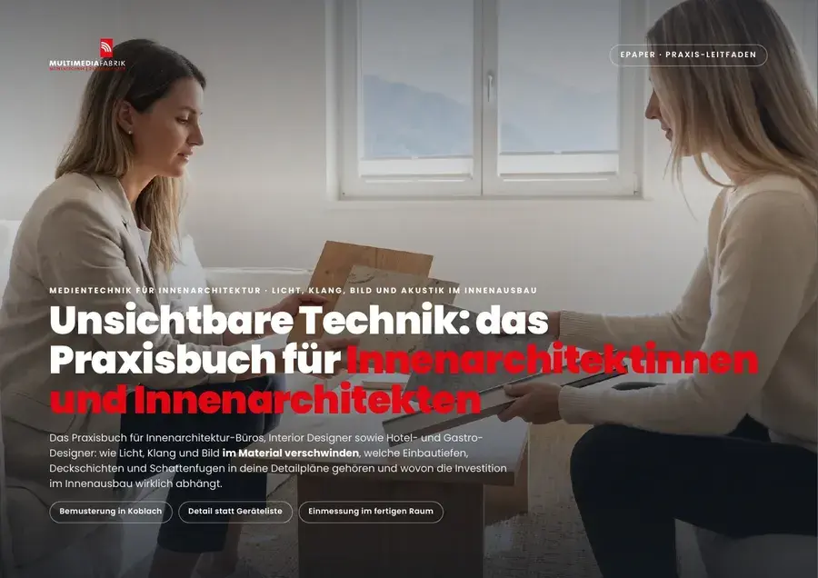 Titelseite Medientechnik für Innenarchitekten