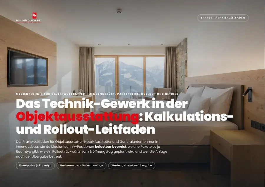 Titelseite Medientechnik für Objektausstatter