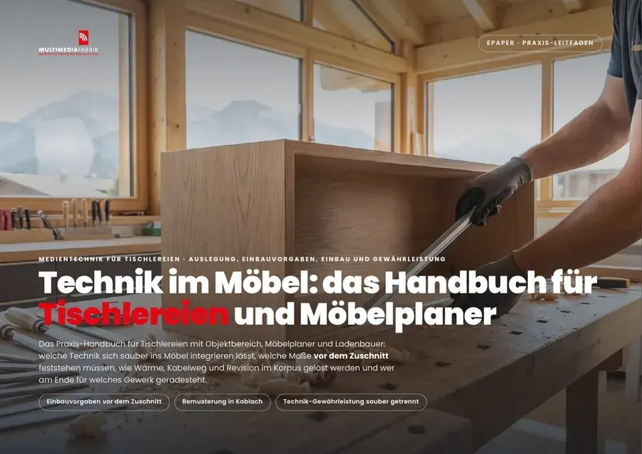 Titelseite Medientechnik für Tischlereien