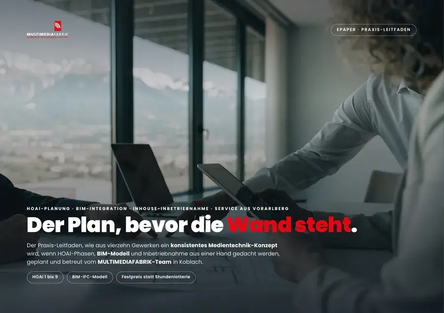 Titelseite Medientechnik Planung