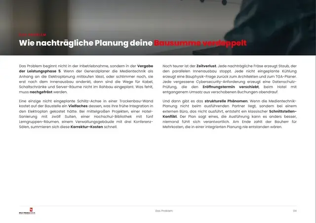 Seite 4 von 20 aus dem ePaper Medientechnik Planung