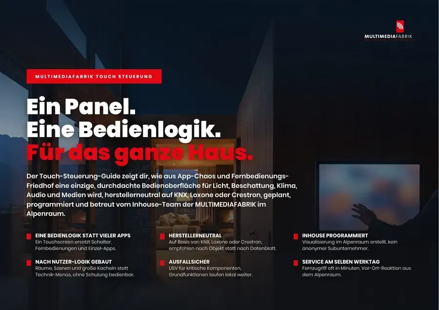 Titelseite Touch Steuerung